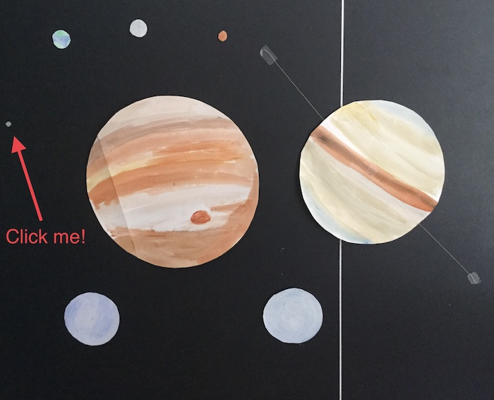 Relative size model of planets